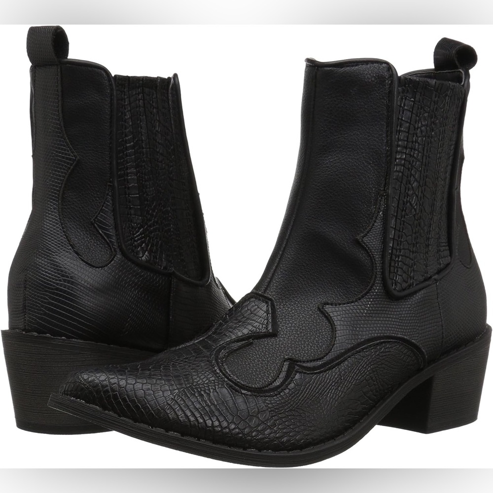 Coconuts by Matisse vegan Cavalier cowboy boots in black